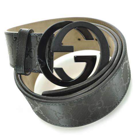 gucci belt men matte black|Gucci belt men's black imprime.